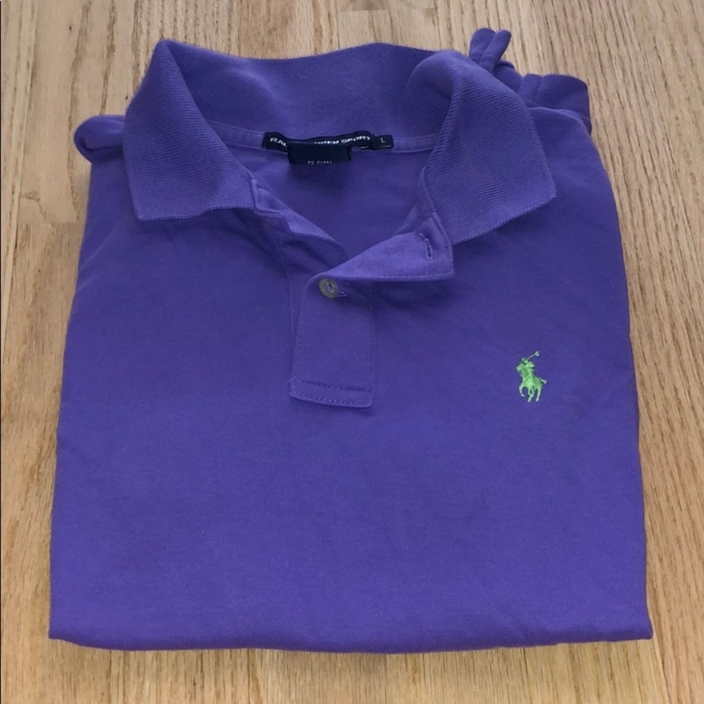 purple slim fit polo